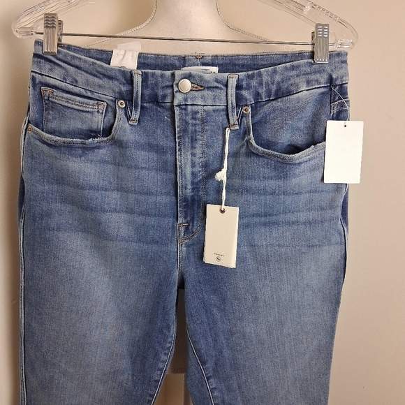 Good American Good Curve Straight Leg Jeans In Indigo Size 12/31  NWT - Picture 6 of 12